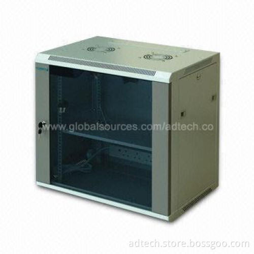 Wall-mounted Server Rack with Adjustable Costars/Feet and 60kg Static Loading